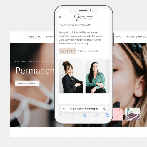 Glamour Beauty & Concept Store Startseite Website