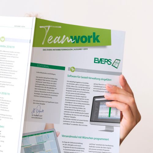 Teamwork Mitarbeiter-Magazin Evers Bauelemente GmbH